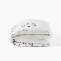 Carré Blanc Housse de couette enfant réversible coton Harfang|Enfant Housses De Couette|Nouveautés Bébénew