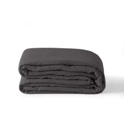 Carré Blanc Housse de couette enfant lin et coton lavé Songe charbon|Enfant Housses De Couette