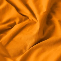 Carré Blanc Housse de couette lin et coton lavé Songe curcuma| Housses De Couette