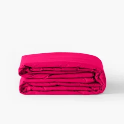 Carré Blanc Housse de couette percale de coton Neo magenta| Housses De Couette
