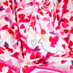 Carré Blanc Housse de couette percale de coton imprimée cœurs Mon cœur classique chic| Housses De Couette