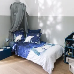 Carré Blanc Housse de couette phosphorescente coton Stellaire enfant|Enfant Housses De Couette|Nouveautés Bébénew