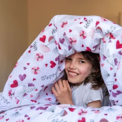 Carré Blanc Housse de couette pur coton bio Mes Rêves|Enfant Linge De Litbio|Housses De Couette