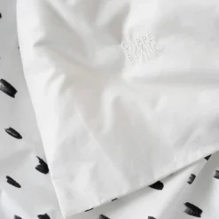 Carré Blanc Housse de couette réversible coton Harfang| Housses De Couette