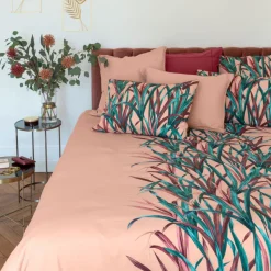 Carré Blanc Housse de couette réversible percale de coton Calathéa| Housses De Couette