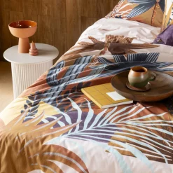 Carré Blanc Housse de couette réversible coton Sonora| Housses De Couette