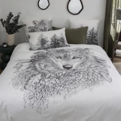 Carré Blanc Housse de couette réversible coton Ietulou|Homme Coffrets Cadeaux|Housses De Couette