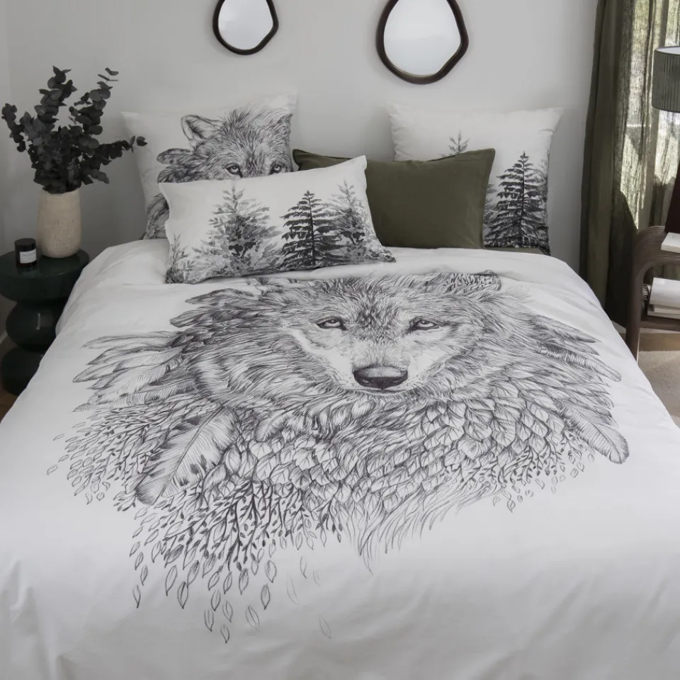 Carré Blanc Housse de couette réversible coton Ietulou|Homme Coffrets Cadeaux|Housses De Couette