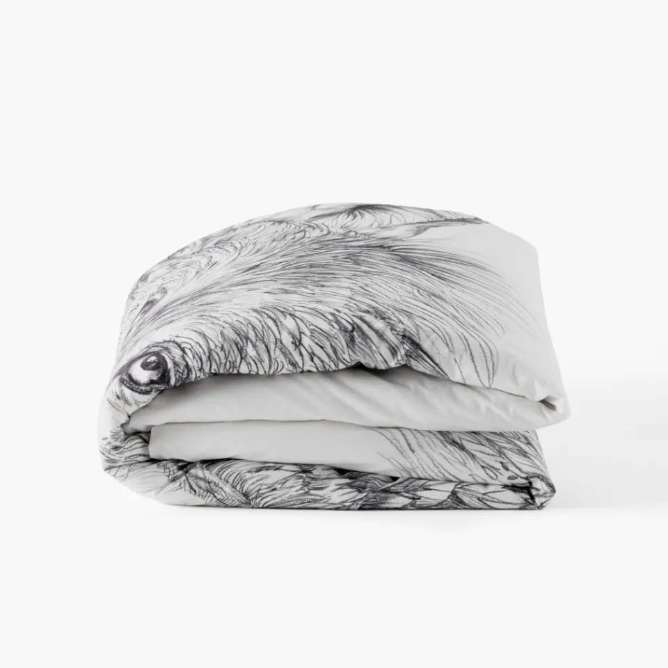 Carré Blanc Housse de couette réversible coton Ietulou|Homme Coffrets Cadeaux|Housses De Couette