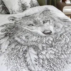 Carré Blanc Housse de couette réversible coton Ietulou|Homme Coffrets Cadeaux|Housses De Couette