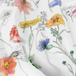 Carré Blanc Housse de couette réversible percale de coton Eloges| Housses De Couette