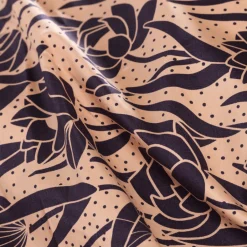 Carré Blanc Housse de couette réversible percale de coton Hokkaido violet| Housses De Couette