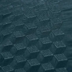 Carré Blanc Housse de couette satin de coton Cubes II vert cèdre| Housses De Couette