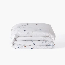 Carré Blanc Housse de couette satin de coton Equinoxe| Housses De Couette