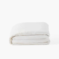 Carré Blanc Housse de couette satin de coton Mon Ange| Housses De Couette