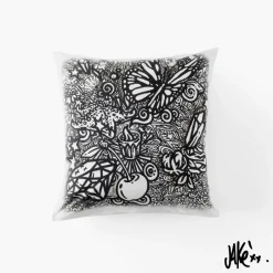 Carré Blanc Housse de coussin coton Jakè x|Homme Housses De Coussin|Coffrets Cadeaux