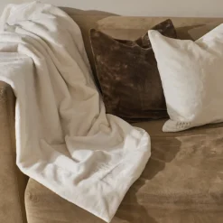 Carré Blanc Housse de coussin polaire Oslo ivoire|Femme Coffrets Cadeaux|Housses De Coussin