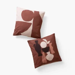 Carré Blanc Housse de coussin Safi dune| Housses De Coussin