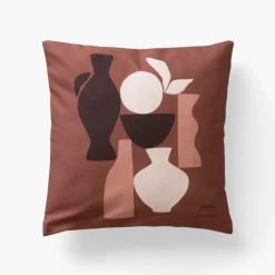 Carré Blanc Housse de coussin Safi terre cuite| Housses De Coussin