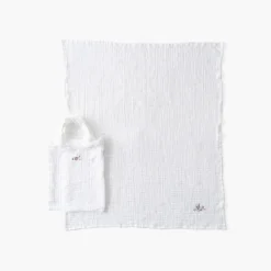 Carré Blanc Maxi lange gaze de coton bio Jardine blanc|Enfant Accessoires
