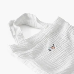 Carré Blanc Maxi lange gaze de coton bio Jardine blanc|Enfant Accessoires