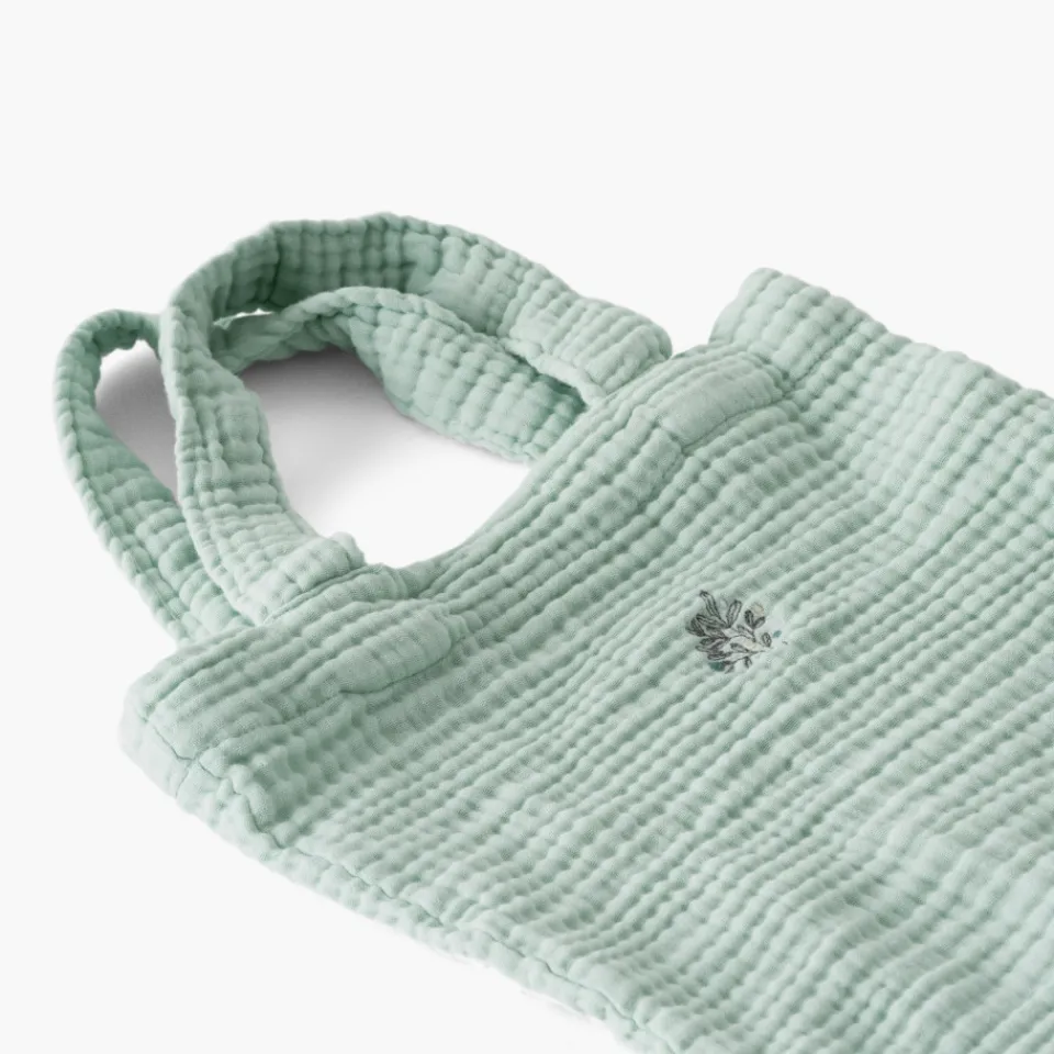 Carré Blanc Maxi lange gaze de coton bio Jardine amande|Enfant Accessoires