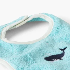Carré Blanc Mini bavoir coton Atlantis lagon|Enfant Bavoirs & Mini-bavoirs
