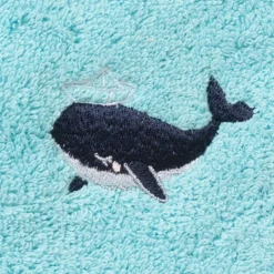 Carré Blanc Mini bavoir coton Atlantis lagon|Enfant Bavoirs & Mini-bavoirs