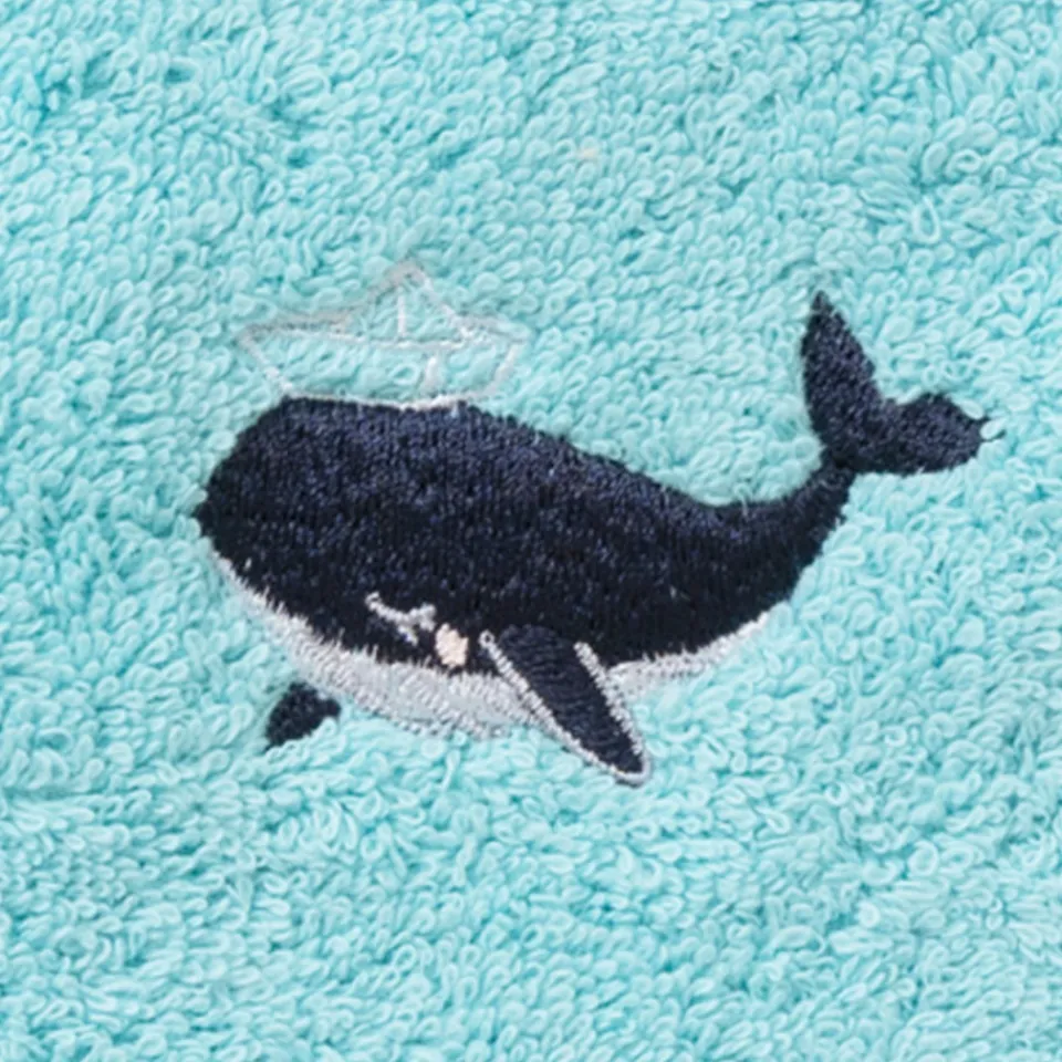 Carré Blanc Mini bavoir coton Atlantis lagon|Enfant Bavoirs & Mini-bavoirs