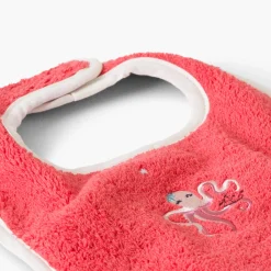 Carré Blanc Mini bavoir coton Atlantis corail|Enfant Bavoirs & Mini-bavoirs