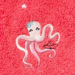 Carré Blanc Mini bavoir coton Atlantis corail|Enfant Bavoirs & Mini-bavoirs