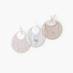Carré Blanc Mini bavoir coton bio Bienvenue nude|Enfant Bavoirs & Mini-bavoirs|Nouveautés Bébénew