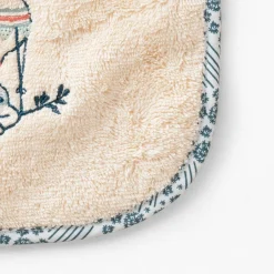 Carré Blanc Mini bavoir coton bio Dandine paille|Enfant Bavoirs & Mini-bavoirs