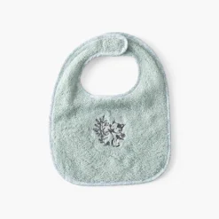 Carré Blanc Mini bavoir coton bio Jardine amande|Enfant Bavoirs & Mini-bavoirs