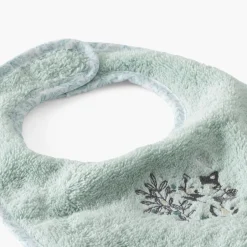 Carré Blanc Mini bavoir coton bio Jardine amande|Enfant Bavoirs & Mini-bavoirs