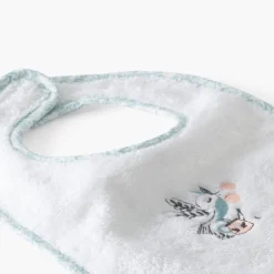 Carré Blanc Mini bavoir coton bio Jardine blanc|Enfant Bavoirs & Mini-bavoirs