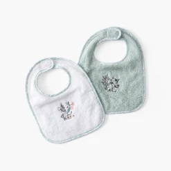 Carré Blanc Mini bavoir coton bio Jardine blanc|Enfant Bavoirs & Mini-bavoirs