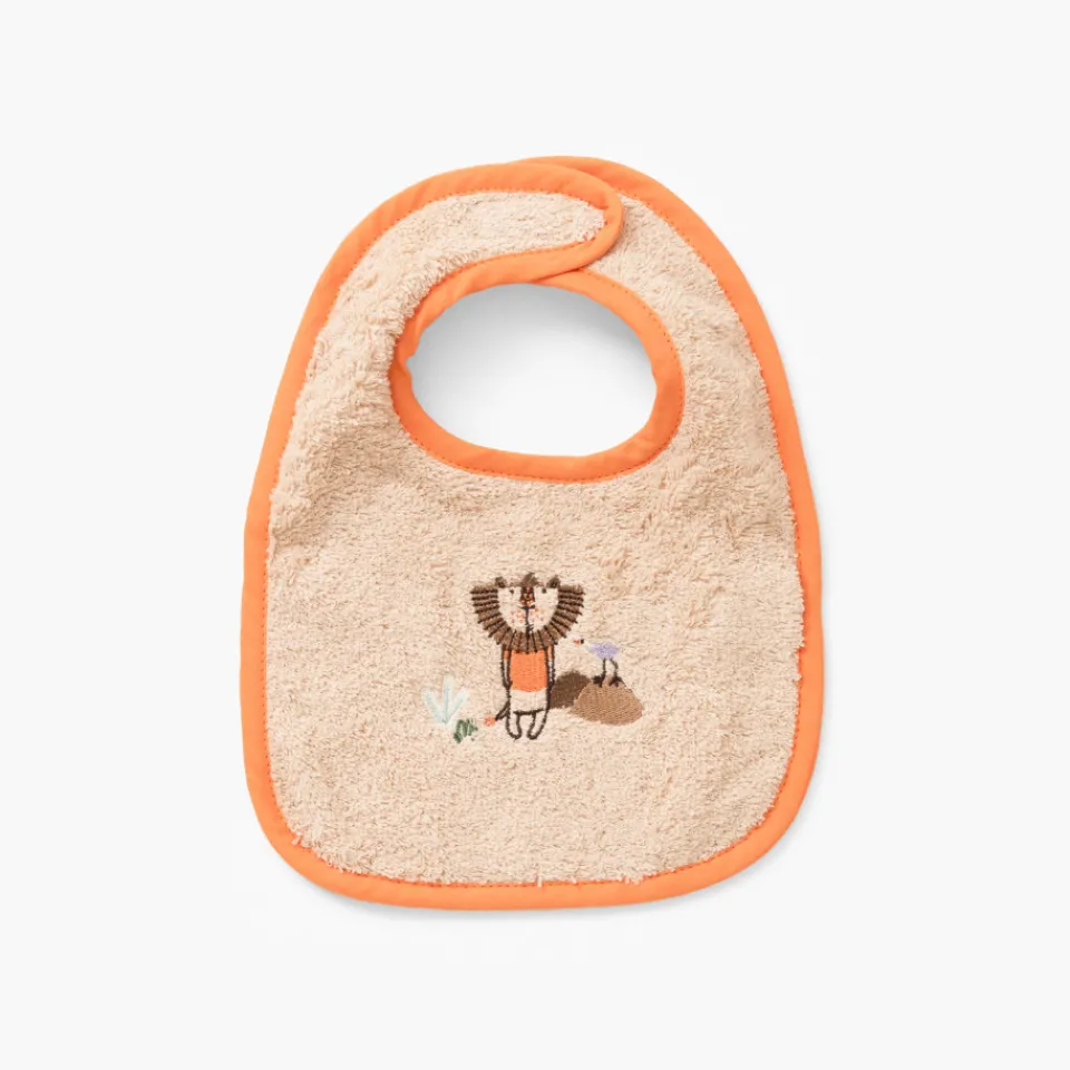 Carré Blanc Mini bavoir coton bio Safari|Enfant Bavoirs & Mini-bavoirs