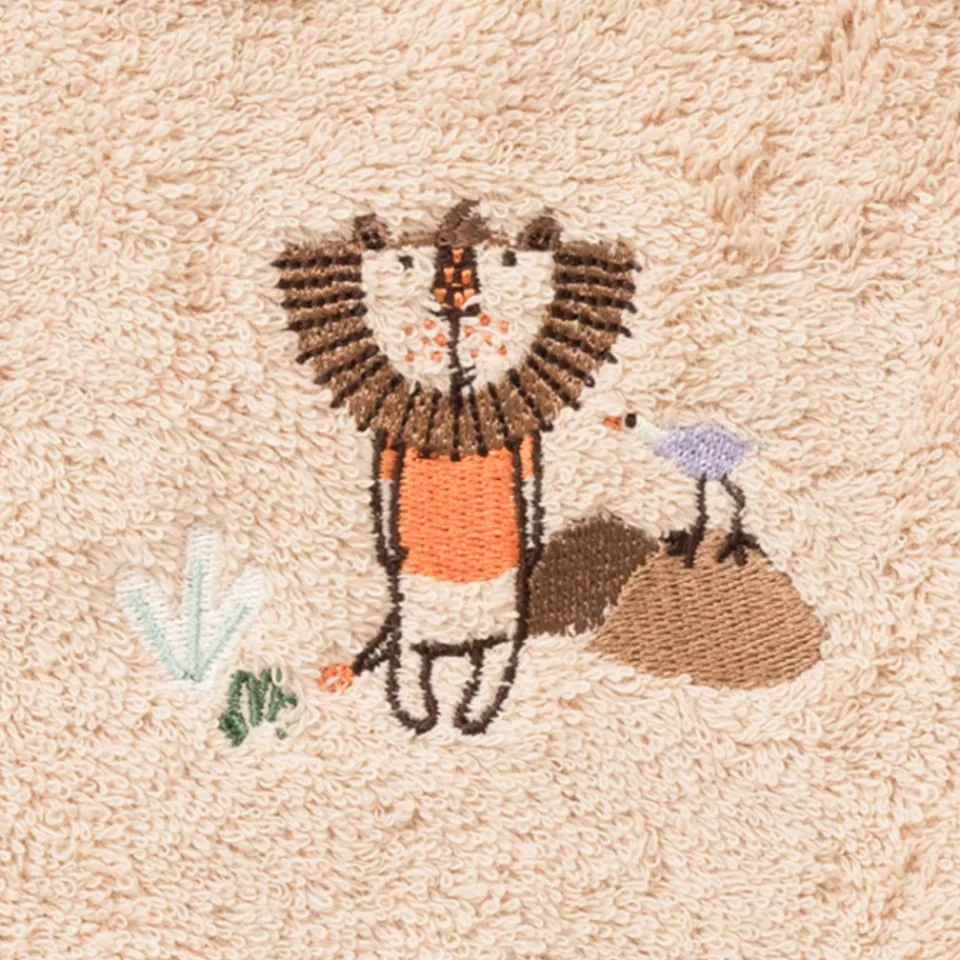 Carré Blanc Mini bavoir coton bio Safari|Enfant Bavoirs & Mini-bavoirs