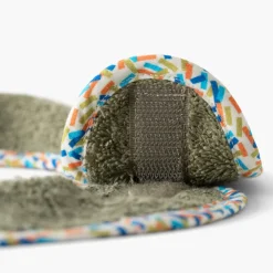 Carré Blanc Mini bavoir coton Playful kaki|Enfant Bavoirs & Mini-bavoirs