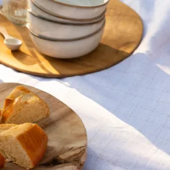 Carré Blanc Nappe coton et lin Eclore| Nappes