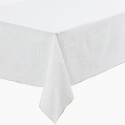 Carré Blanc Nappe coton et lin Eclore| Nappes