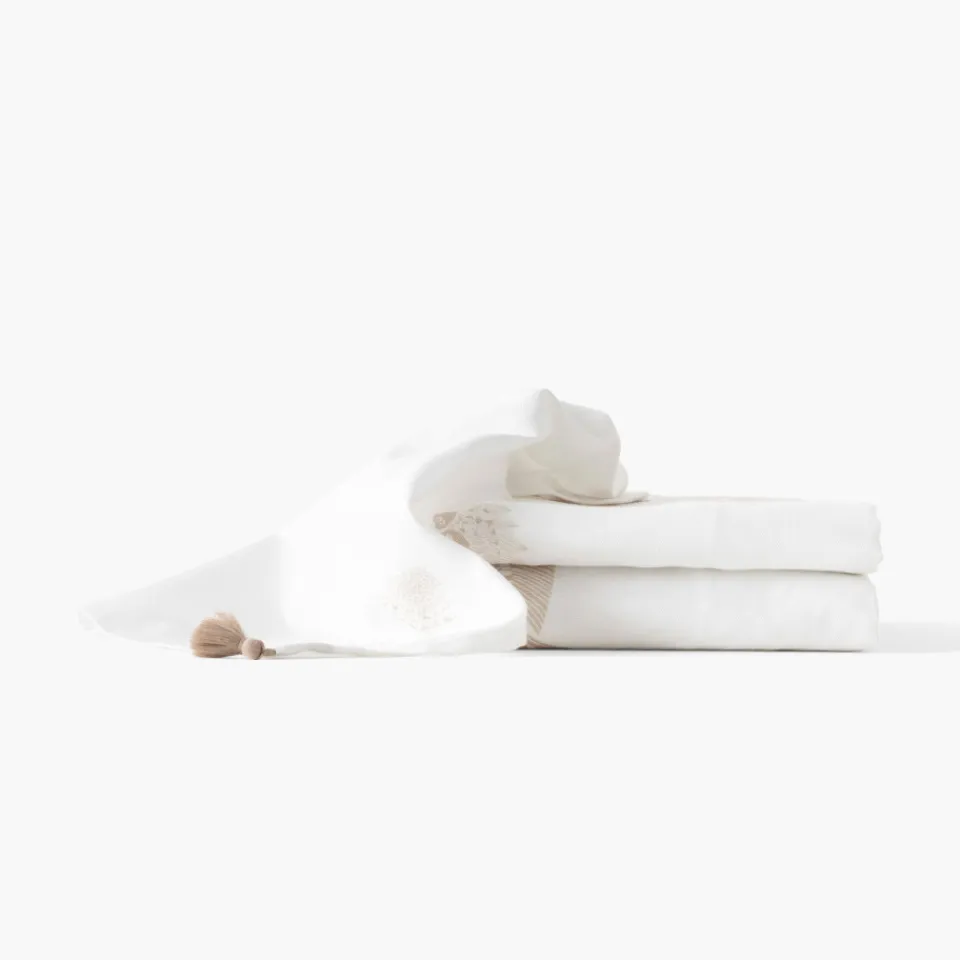 Carré Blanc Nappe coton Mykonos blanc| Nappes