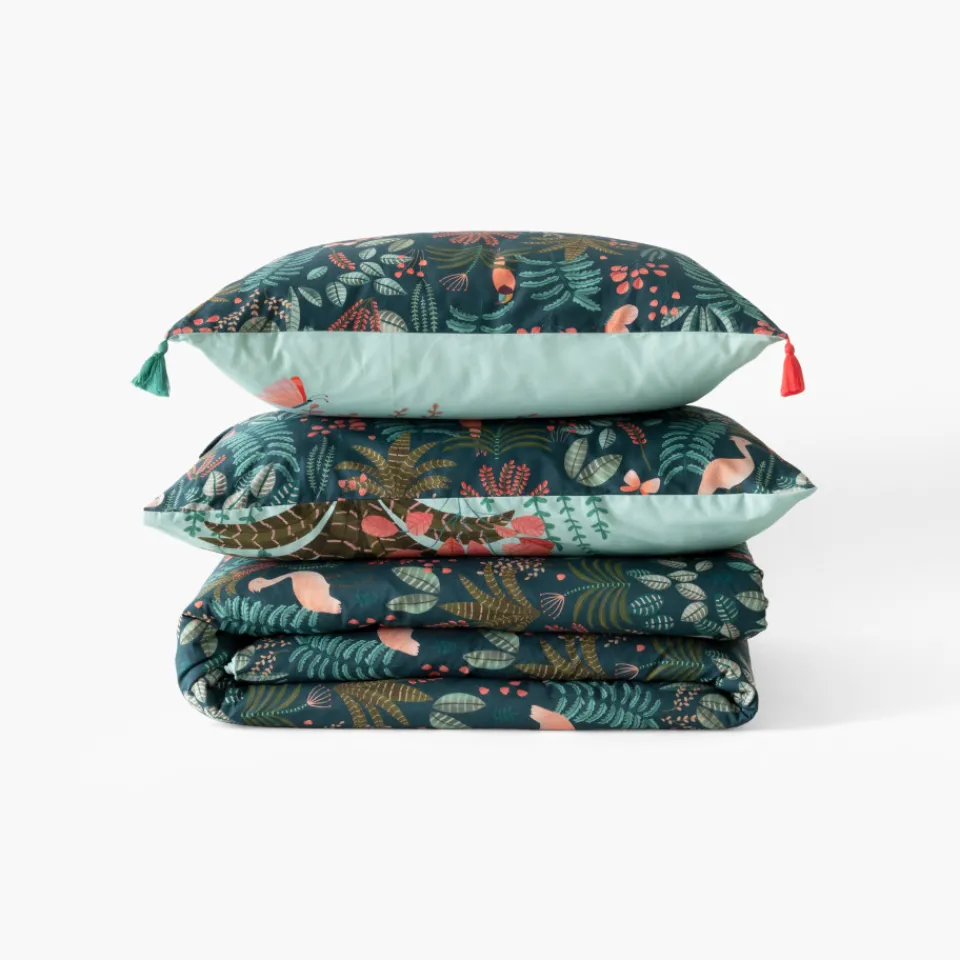 Carré Blanc Parure de lit coton Aruba|Enfant Linge De Litbio