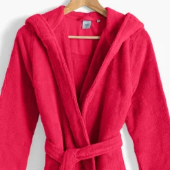 Carré Blanc Peignoir ado fille coton moelleux Julia hibiscus|Enfant Peignoirs 10 Ans - 16 Ans