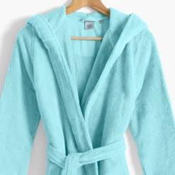 Carré Blanc Peignoir ado fille coton moelleux Julia lagon|Enfant Peignoirs 10 Ans - 16 Ans