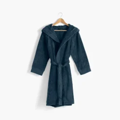 Carré Blanc Peignoir ado garcon coton moelleux Hugo bleu|Enfant Peignoirs 10 Ans - 16 Ans