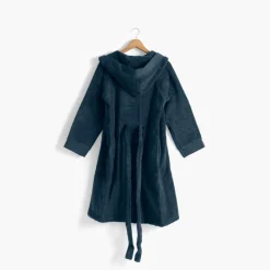 Carré Blanc Peignoir ado garcon coton moelleux Hugo bleu|Enfant Peignoirs 10 Ans - 16 Ans