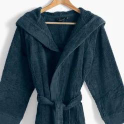 Carré Blanc Peignoir ado garcon coton moelleux Hugo bleu|Enfant Peignoirs 10 Ans - 16 Ans