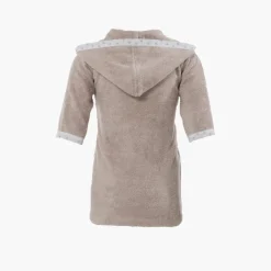 Carré Blanc Peignoir bébé coton biologique à capuche Devine lin|Enfant Peignoirs 12 Mois - 10 Ans